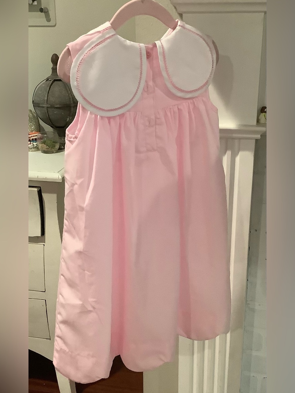 Minnie Mouse Pink Embroidered Bubble Dress with Butterfly Bib - Picture 2 of 3